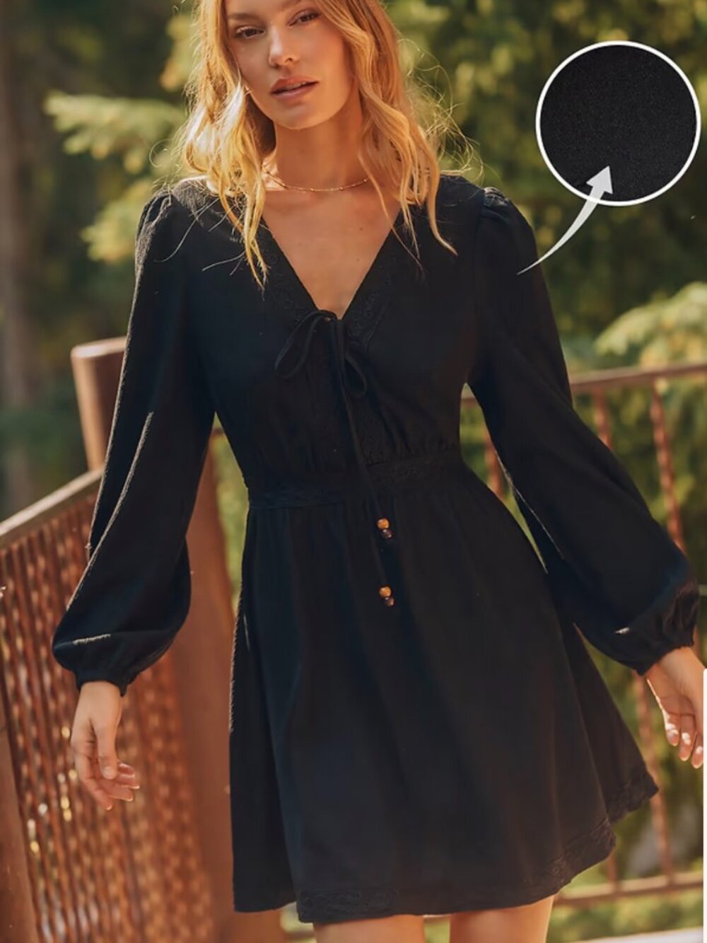 NWT Cupshe Dream Come True Black Mini Dress